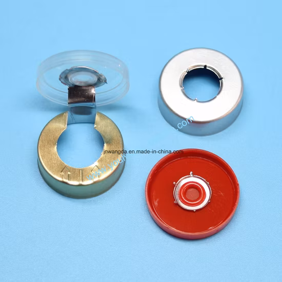 GMP certificou 13mm 20mm 32mm Flip off Caps tampas de alumínio para frasco de vidro farmacêutico