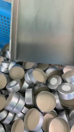 Alwsci Gc Vials Tampa de crimpagem de alumínio com PTFE cinza moldado/septos butílicos