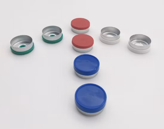 A injeção médica 18mm 20mm 24mm 28mm rasga a tampa de alumínio da parte superior da aleta para frascos de vidro